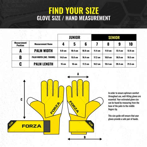 goalkeeper glove size chart uk.